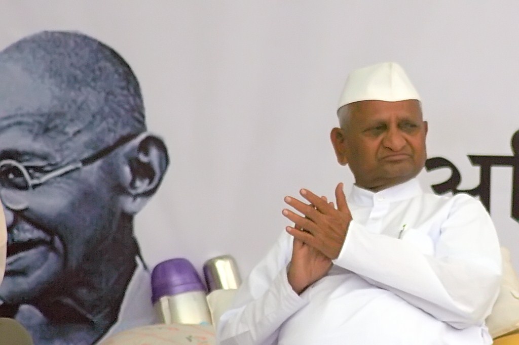 Anna Hazare on Fast unto Death (5597837277)