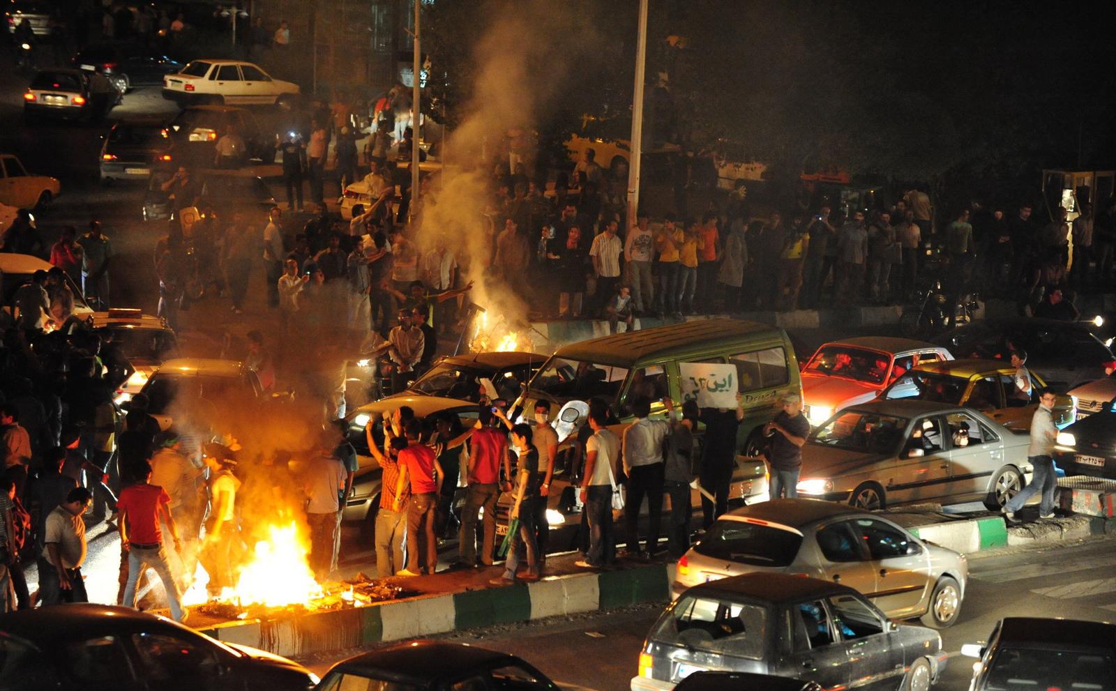 Iranians protest election results, 2009