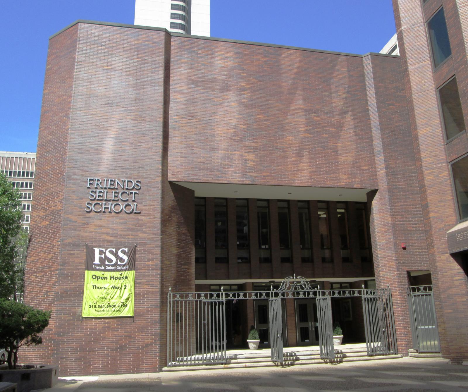 Entrance to a Philadelphia school, illustrating the city's African-American student civil-rights campaigns